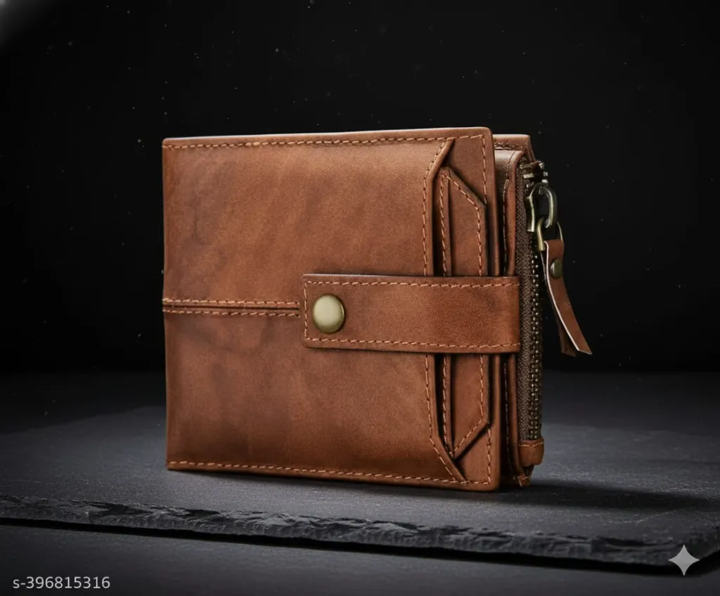 Elusive Trend Brown Genuine Leather RFID Wallet (12 Card Slots)