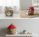 BABELIENE LOVER boho home decor big rope storage book jute fruits planter laundry basket cloth bag kids toy gift hamper baby tray bucket organizer for living room kitchen washroom pack of 1