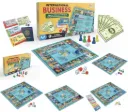 International Business Board Game for Kids & Adults - Business Game Set for Adults, Kids & Family - 14”x14” Foldable Game Board Big Size with Currency & Property Cards - Fun Game Board Game Travelling Game Strategy Games for Boys, Girls