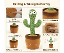 Dancing Cactus Toy Kids Talking Singing Wriggle Children Plush Electronic Toys Baby Voice Recording Repeats What baby Say LED Lights ,Wriggling Electronic Toy for Kids & Toddlers, Gift for Boys & Girls by PACKNSTORE