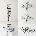 Elegant Tree Design MDF Wall Hanging Set – 8X8 Inches – Set of 4 Panels